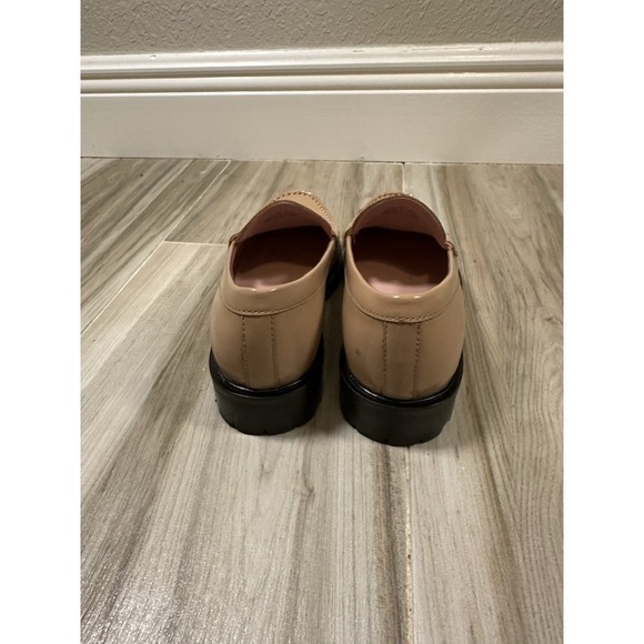 FREE PEOPLE Liv Camel Leather Penny Loafers 6 EUR 36 Heritage Minimalist Preppy - Picture 7 of 16